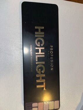 Profusion Cosmetics Highlight Makeup Case in Black with Gold Lettering